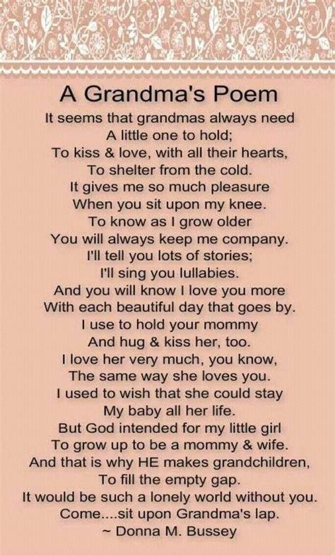Grandmas Poem Granddaughter Quotes Grandparents Quotes Grandkids