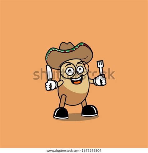 Simple Potato Mascot Vector Cartoon Potato Stock Vector Royalty Free