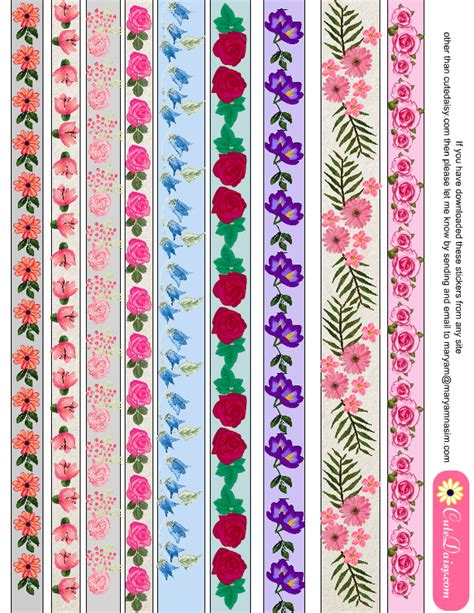 free printable floral washi tape {set 2} floral washi washi tape planner paper crafts