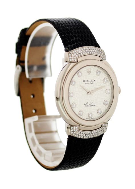 These watches are lightweight and often measure distance, so cyclists and. Rolex Cellini 6682 18 Karat White Gold Diamonds Ladies ...