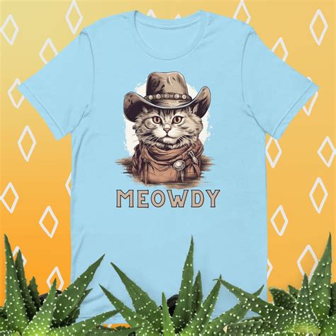 Cowboy Cat T Shirt Meowdy Shirt Funny Cat Shirt For Women Men Etsy