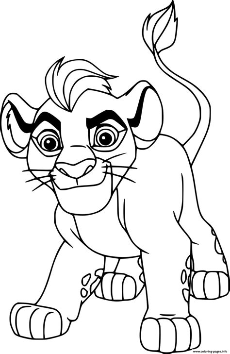 Kion From Lion Guard Coloring Pages Printable
