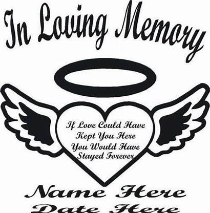 Memory Loving Decal Wings Heart Sticker Decals