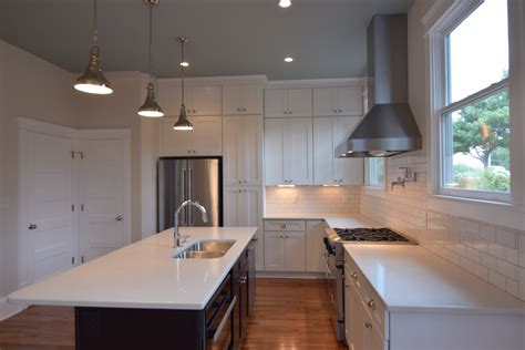 Add cross pieces every 24 inches located on the center. Kitchen-white shaker cabinets with second row of uppers ...