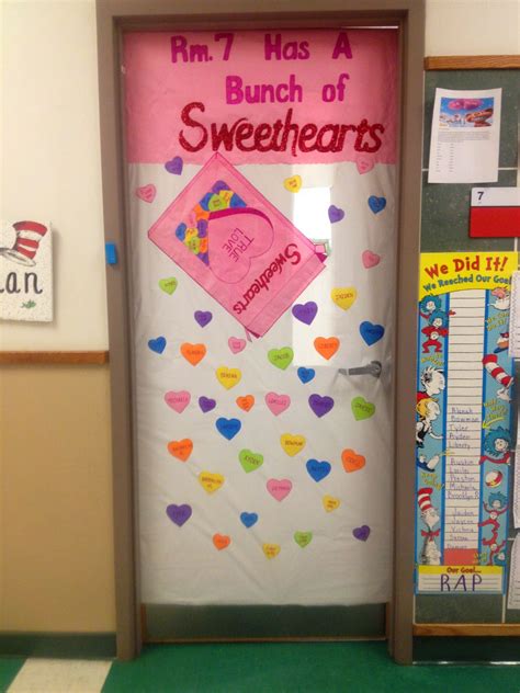 My Valentines Door For My Classroom Room 7 Has A Bunch Of Sweethearts