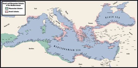 Greek And Phoenician Colonies In The Maps On The Web