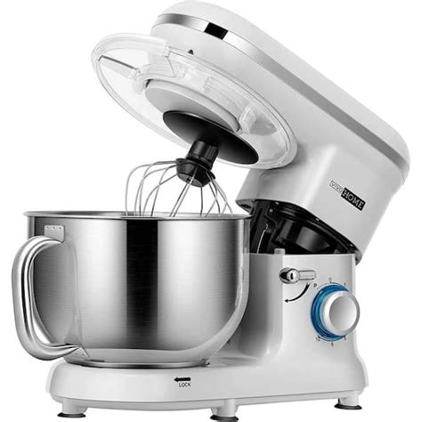 vivohome 660 watt 6 qt 10 speed gray tilt head kitchen stand mixer with beater dough hook and