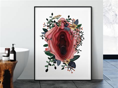 Vagina Art Print feminist feminism vagina poster anatomy art Etsy 日本