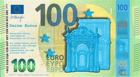 Ausdrucken Druckvorlage 100 Euro Schein