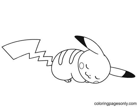 Satoshi And Pikachu Coloring Pages Free Printable Coloring Pages