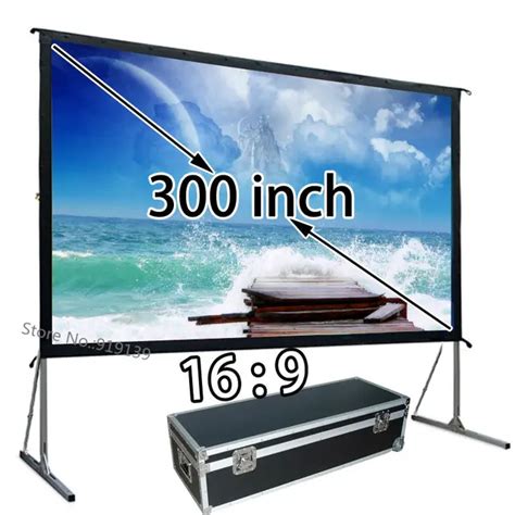 Huge Picture Screen 300 Diagonal 169 Hd Wide Projection Screens