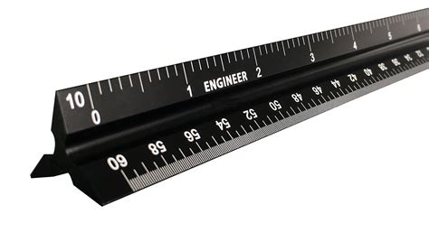 Premium 12 Inch Triangular Engineer Scale Ruler Anodized Solid Aluminum