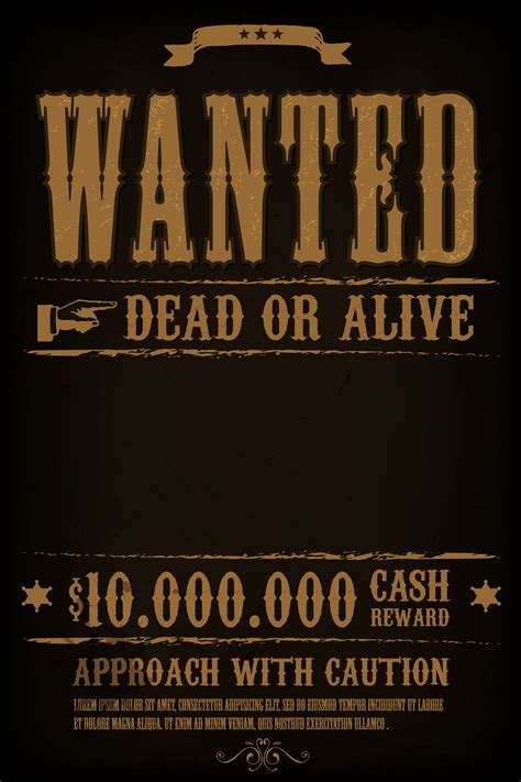 Wanted Western Poster Background 271690 Vector Art at Vecteezy