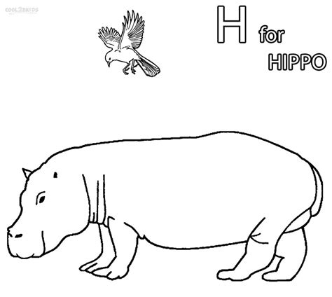 Hippo Coloring Pages Animals Hippopotamus