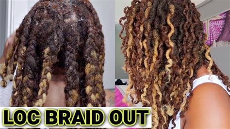 Loc Braid Out Easy Everyday Loc Styles Youtube