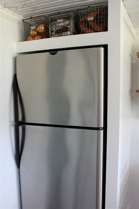 Cabinetry trim could also be added across the top of the opening to shorten the opening. Refrigerator Cabinet surround | Design Ideas | Pinterest