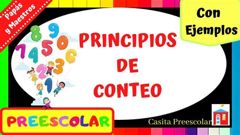 Principios Del Conteo Matemáticas Para Niños Preescolares Youtube
