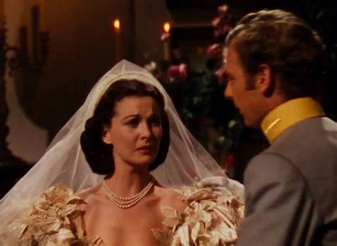 Vivien Leigh As Scarlett O Hara And Rand Brooks As Charles Hamilton After Their Wedding In Gone