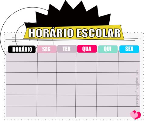 Horario Para Imprimir Y Rellenar Vuelta Al Cole Mas De 100 Tablas De