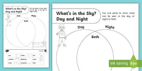 Whats In The Sky Day And Night Sorting Activity