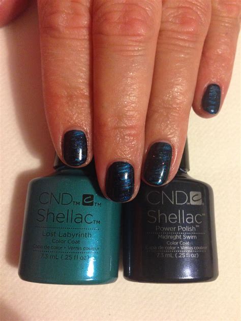 Cnd Shellac Marbling With Midnight Swim And Lost Labyrinth Shellac