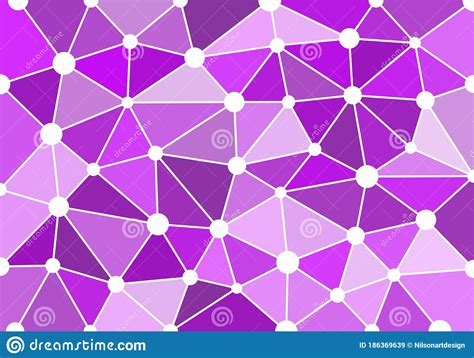 Purple Abstract Geometric Background With Triangles Circles And Lines