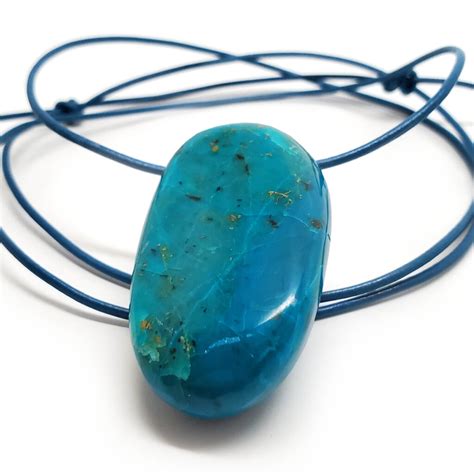 Chrysocolla Drilled Pendant The Fossil Cartel