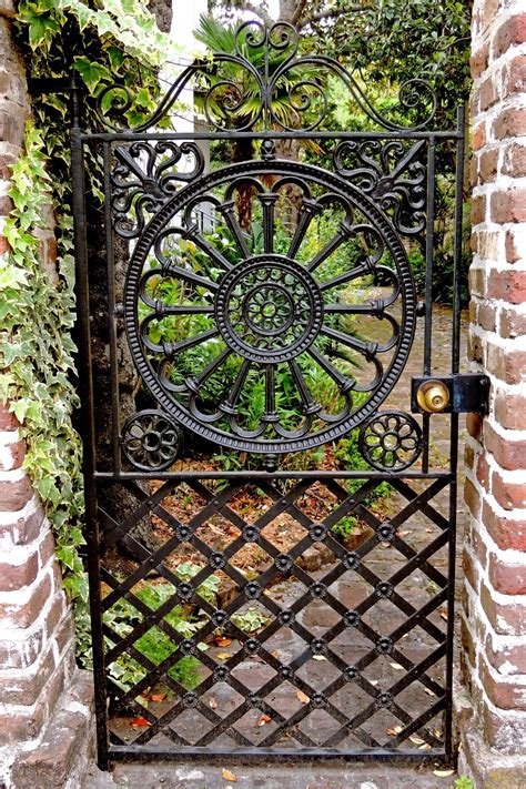 Garden Gate In Charleston Sc Wrought Iron Designs Garden Gat...- Garden