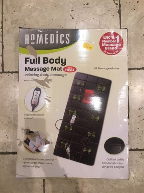 homedics mmp 250 gb full body heated vibration massage mat for sale online ebay