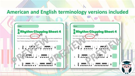 10 Rhythm Clapping Sheets In 34 Time Teaching Resources