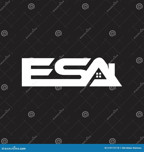 Esa Letter Logo Design On Black Backgroundesa Creative Initials Letter