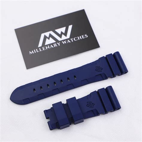 Panerai Oem Original Rubber Strap 26 Mm Blue Millenary Watches