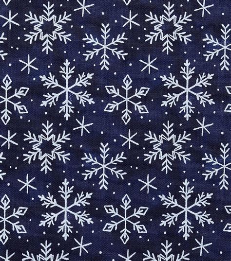 Christmas Cotton Fabric 43u0022 Snowflake Texture Blue Blue