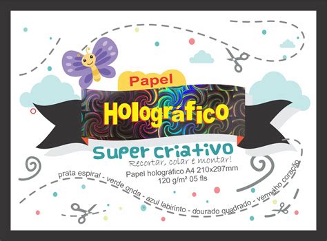 Bloco Holográfico Kit Super Criativo C 05 Fls 120grs Kit Super