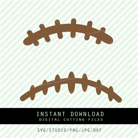 Football Stitches Svg Png Dxf Cutting File Cricut Etsy