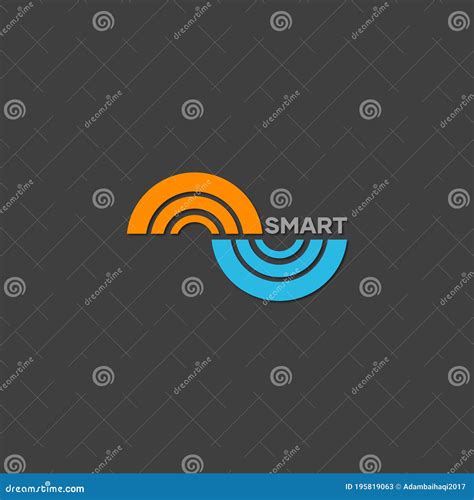 Smart Logo Abstract Concept Logo With Smart Name Stock Vector