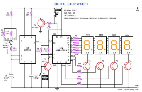 Digital Clock Circuit Diagram Using 7 Segment Display