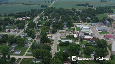 Overflightstock™ Over View Of Small Town Dexter Iowa Usa Aerial