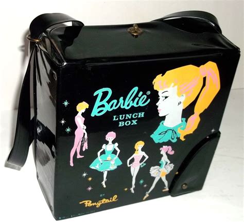 rare minty bright glossy clean 1962 vinyl barbie lunchbox must see wow ebay lunch box