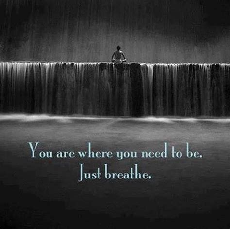 You Are Where You Need To Be Just Breathe Just Breathe Breathe