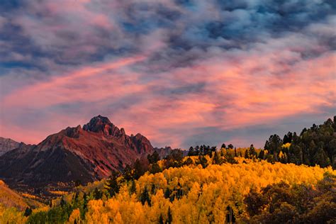 Mount Sneffels Colorado Sunset Fall Color Fine Art Print Photos By