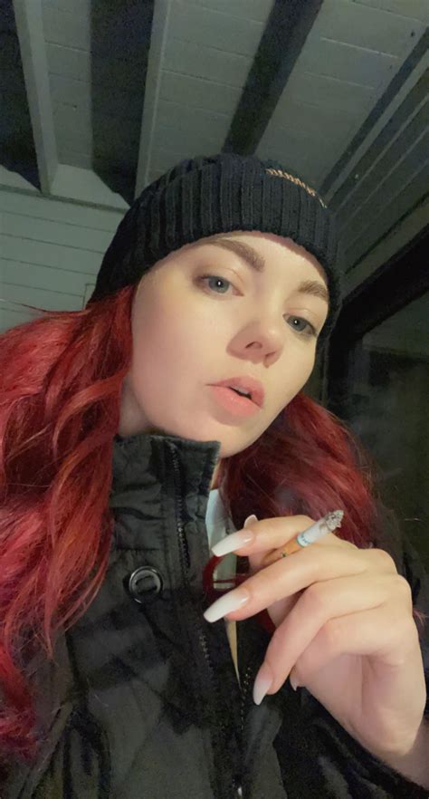 Redhead Enjoying A Nice Smoke On Cold Winter Night Rsmokingfetish