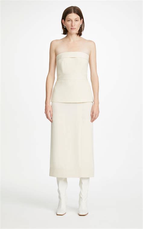 Belted Stitch Strapless Dress By Dion Lee