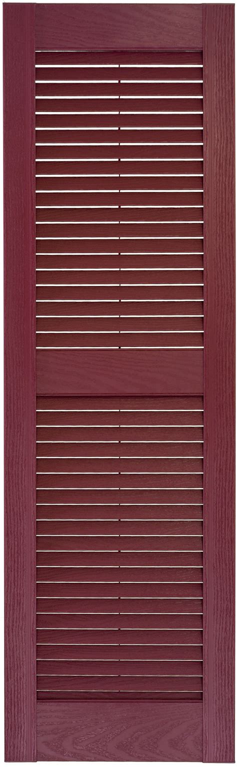 Find vinyl exterior shutters now. 14 1/2" Custom Louvered Single Wide Exterior Vinyl Shutter ...