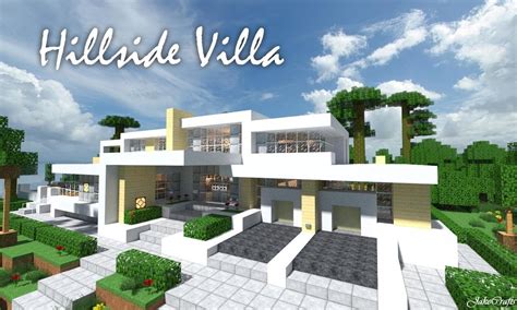 Minecraft modern mansion tutorial wiederdude. JakeCrafts "Hillside Villa" - A Minecraft Modern House ...