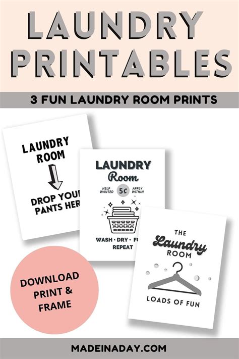 Diy Free Printable Laundry Room Wall Art Signs Labels Parks Hot Sex