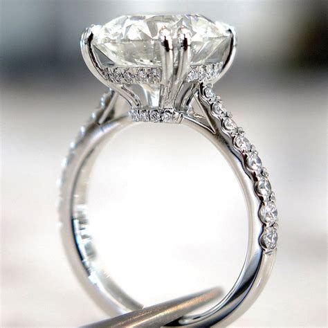5ct Round Diamond Platinum Engagement Ring Dana Walden Jewelry