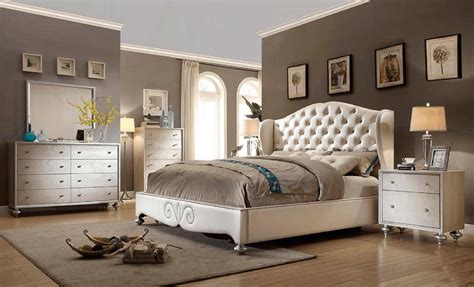diamond tufted pearl bed mf classic bedroom