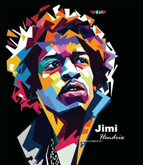 Jimmy Hendrix Wpap Art Jimi Hendrix Art Pop Art Artists