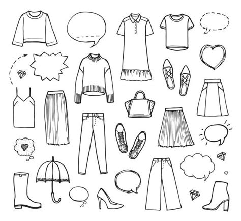 Womens Clothing Illustrations Royalty Free Vector